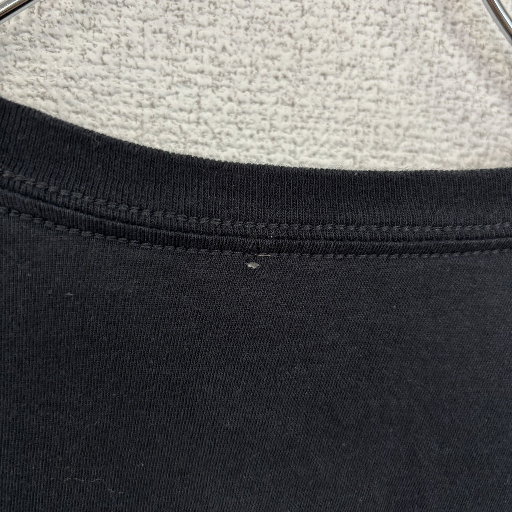 NHL シカゴブラックホークス　アイスホッケー　長袖オフィシャルプリントTシャツ　ロンＴ　黒　ブラック　Ｍサイズ　古着