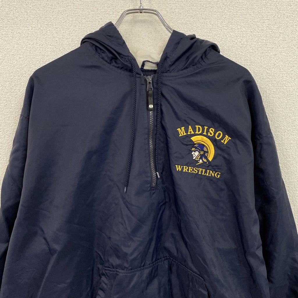 90s　Holloway　ホロウェイ　アノラックパーカー　ヴィンテージ　紺　ネイビー　2XLサイズ　古着