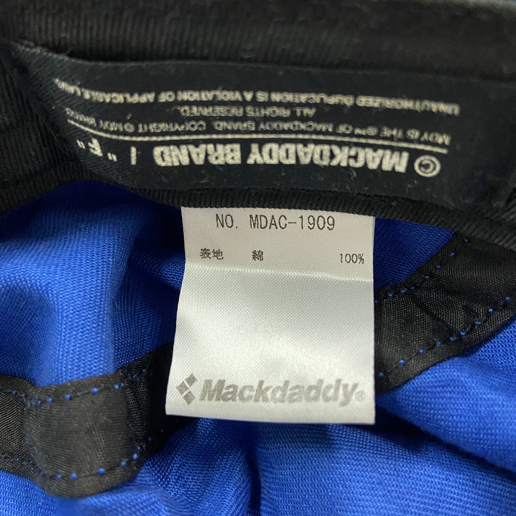 MACKDADDY　6パネルキャップ　ベースボールキャップ　青　ブルー　Fサイズ　古着