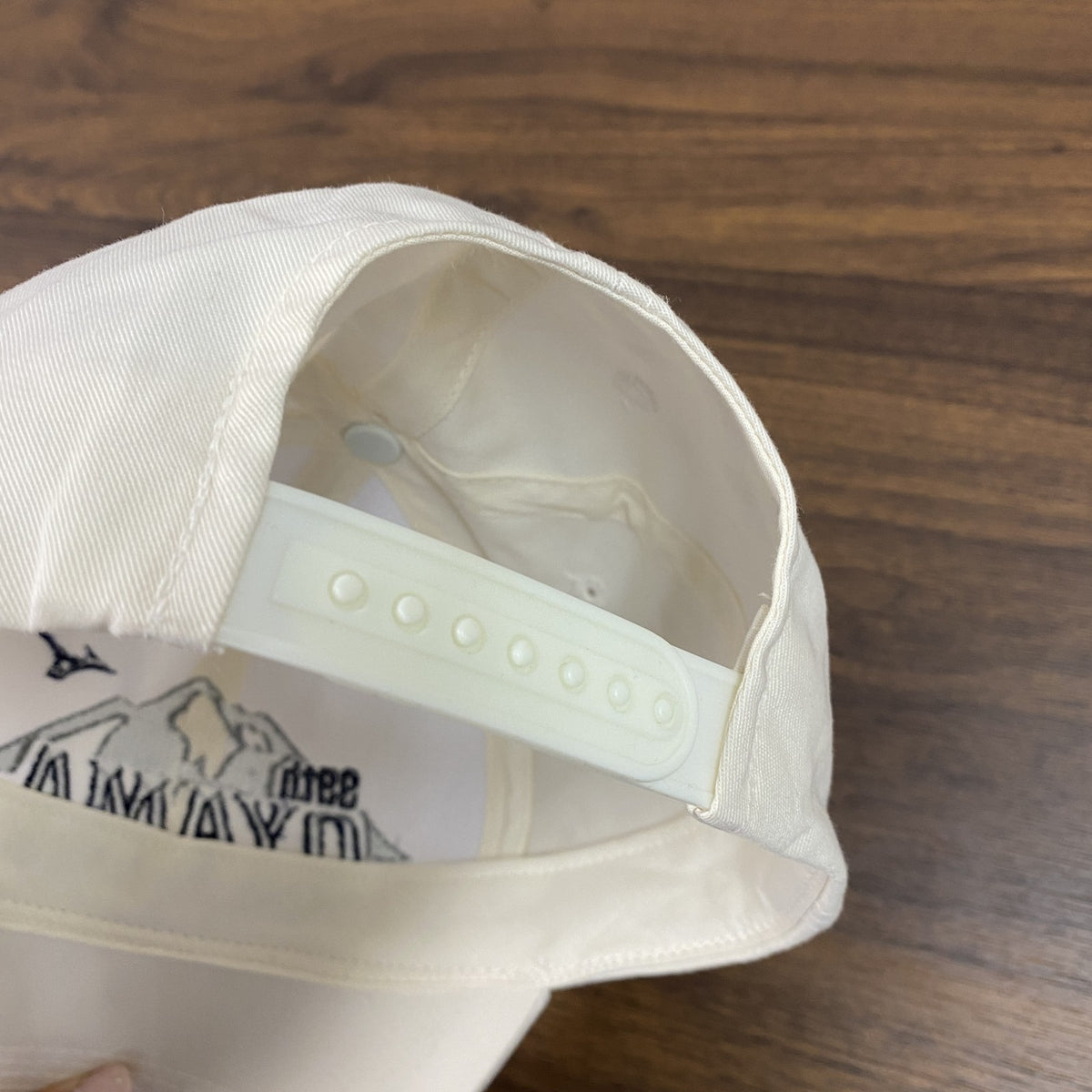 MIZUNO　ミズノ　第39回大山登山マラソン大会　6パネルキャップ　ベースボールキャップ　刺繍ロゴ　白　ホワイト　フリーサイズ　古着