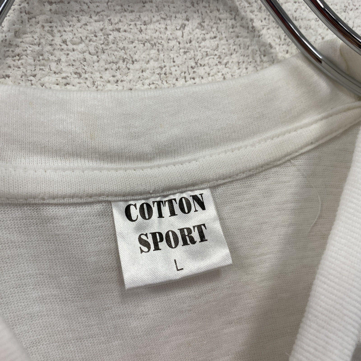 ～00s　COTTON SPORT　半袖プリントTシャツ　人物T　ヴィンテージ　白　ホワイト　Lサイズ　古着