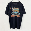 RIOT SOCIETY　半袖プリントTシャツ　クルーネック　エスニックデザイン　黒　ブラック　レトロ　Mサイズ　古着