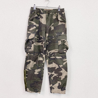 Abercrombie＆Fitch　アバクロ　カーゴパンツ　迷彩　カモフラ柄　カーキ　2サイズ