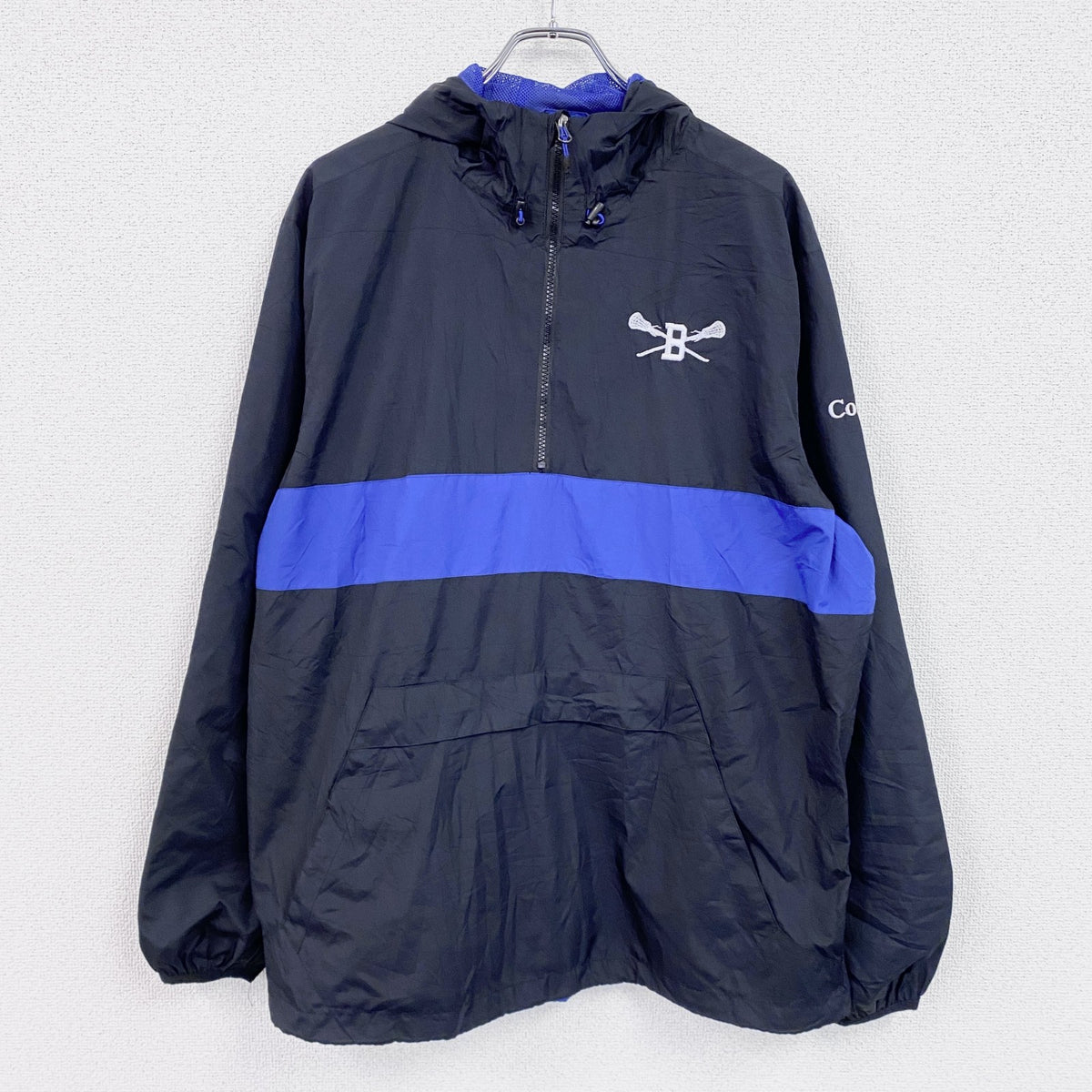 Sport-Tek　アノラックパーカー　ハーフジッププルオーバージャケット　_　ブラック　XLサイズ　古着
