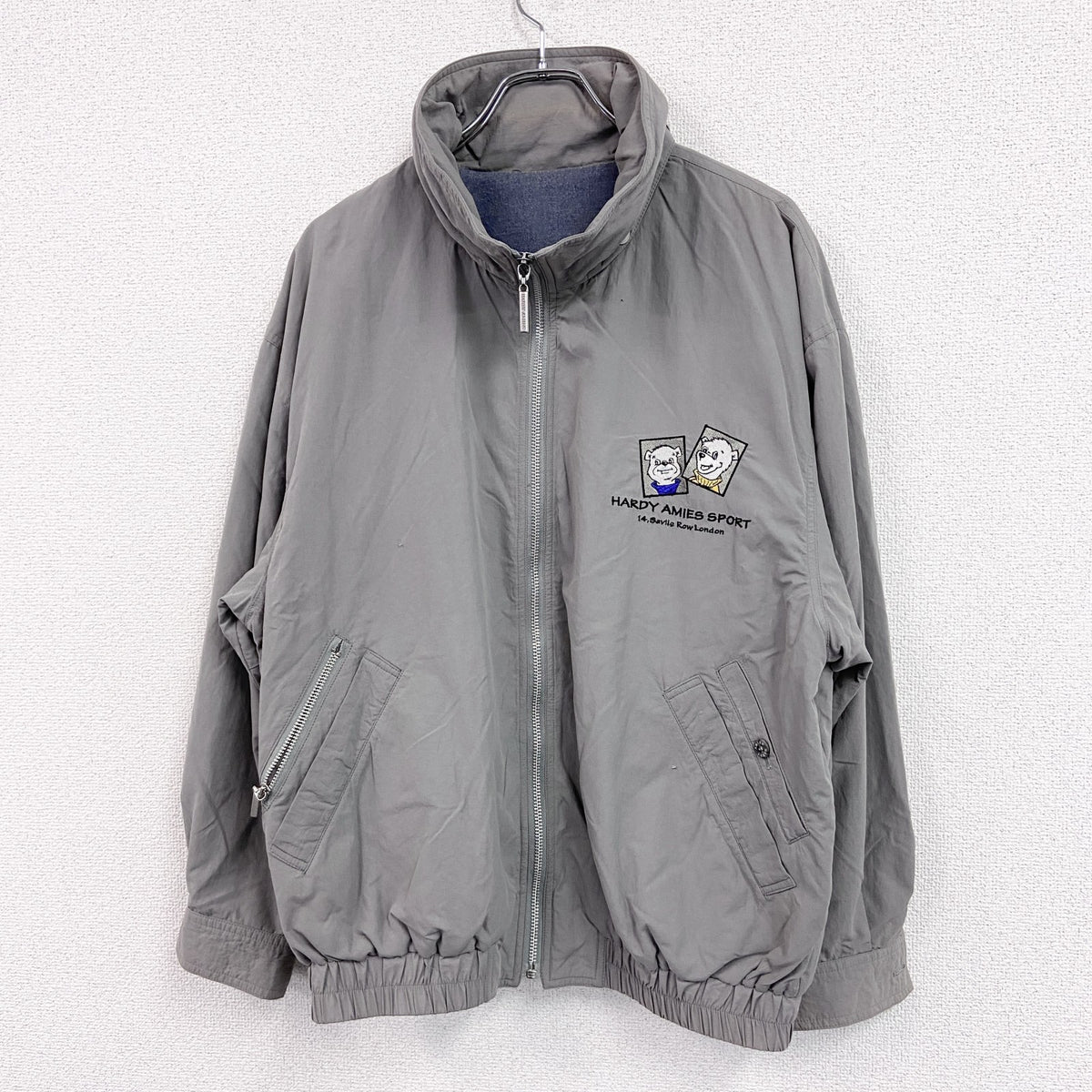 HARDY AIMIES　ハーディエイミス　ブルゾン/スイングトップ　灰色　グレー　Lサイズ　古着