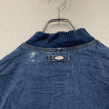 ～00s　iD WEAR　デニムスタジャン/スタジアムジャケット　切替　ヴィンテージ　インディゴ　赤　レッド　XLサイズ
