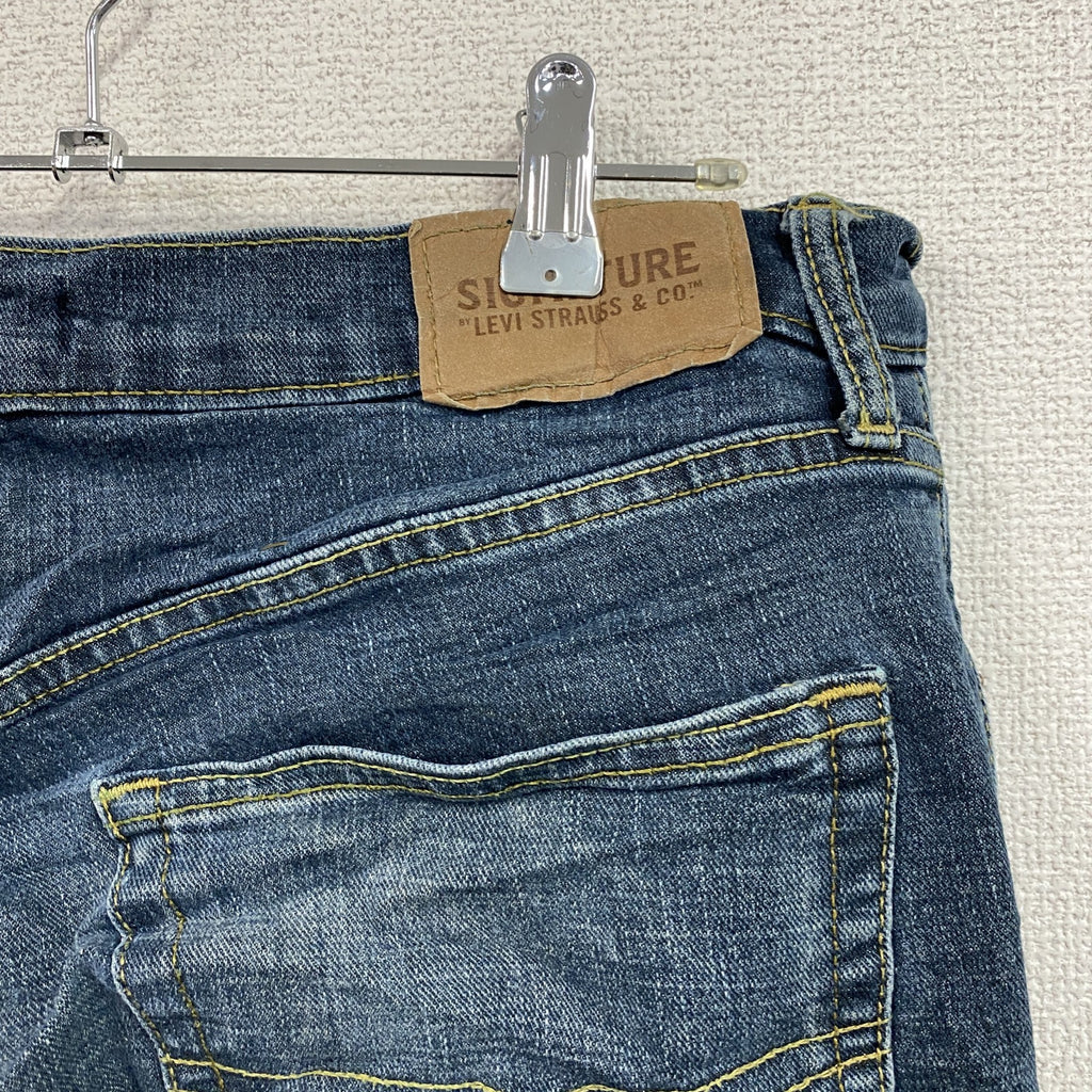 Levi’s　リーバイス　SIGNATURE　デニムパンツ/ジーンズ　ジップフライ　縦落ち　インディゴ　W32サイズ　古着