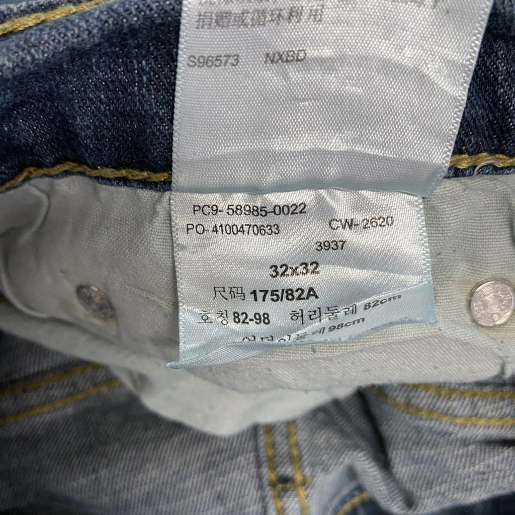 Levi’s　リーバイス　SIGNATURE　デニムパンツ/ジーンズ　ジップフライ　縦落ち　インディゴ　W32サイズ　古着