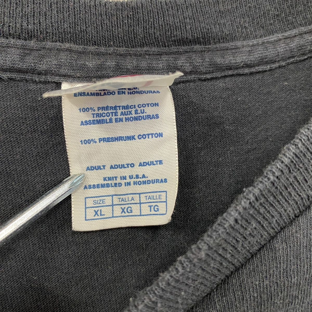 DELTA　デルタ　半袖プリントパロディTシャツ　WINNERTシャツ　英字プリント　クルーネック　黒　ブラック　XLサイズ カットソー メンズ コットン 古着