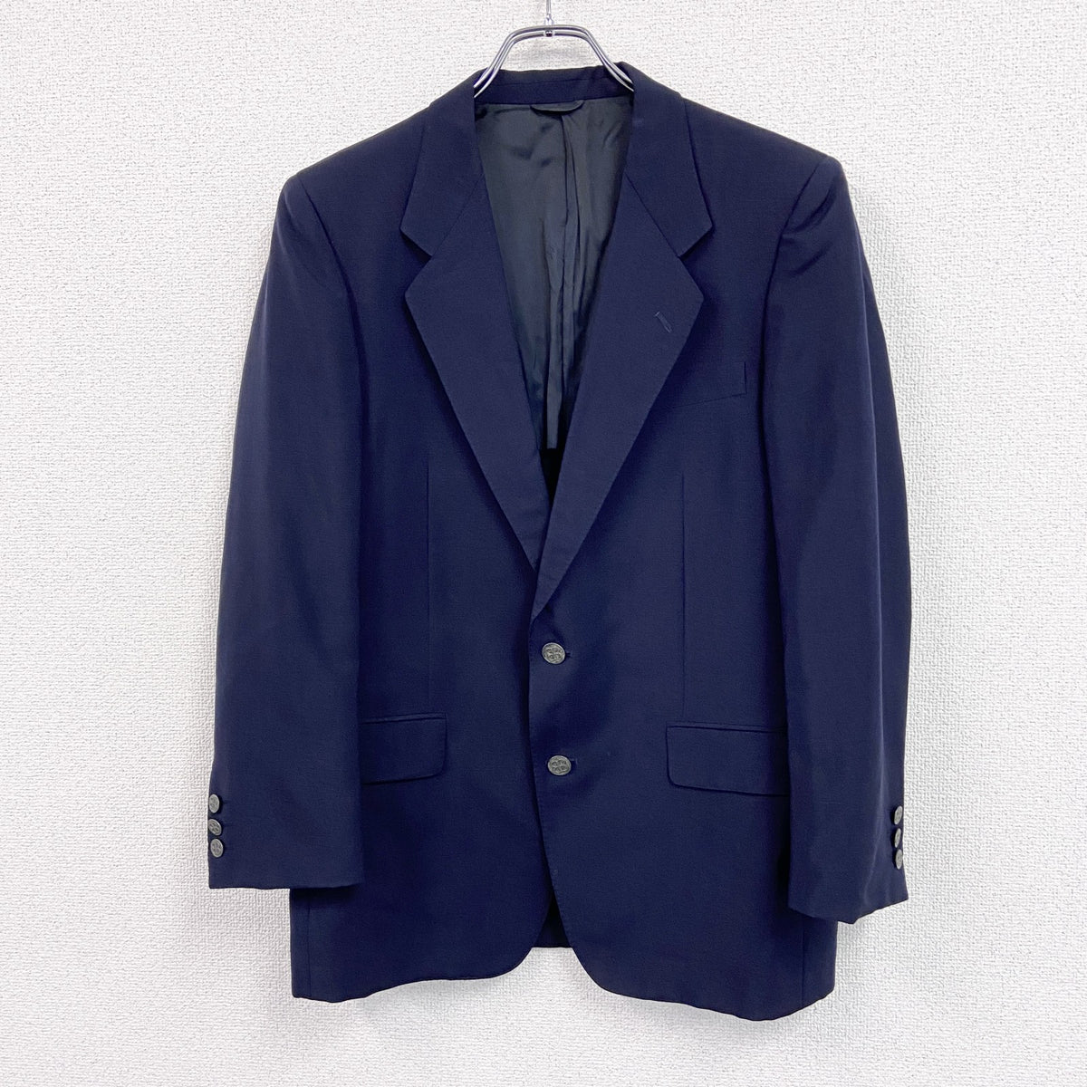 BALENCIAGA　バレンシアガ　テーラードジャケット　ブレザー　紺ブレ　ノッチドラペル　紺　ネイビー　古着