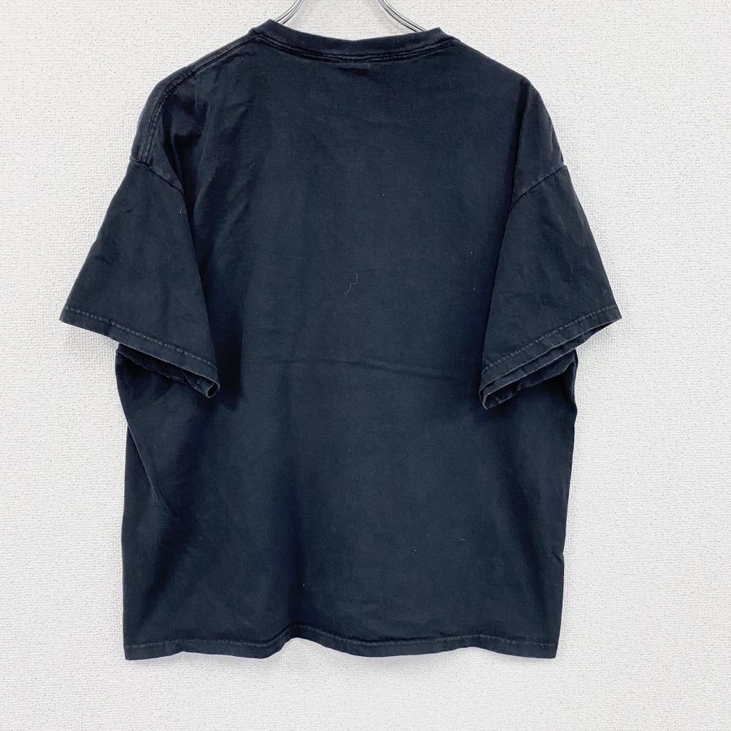 DELTA　デルタ　半袖プリントパロディTシャツ　WINNERTシャツ　英字プリント　クルーネック　黒　ブラック　XLサイズ カットソー メンズ コットン 古着