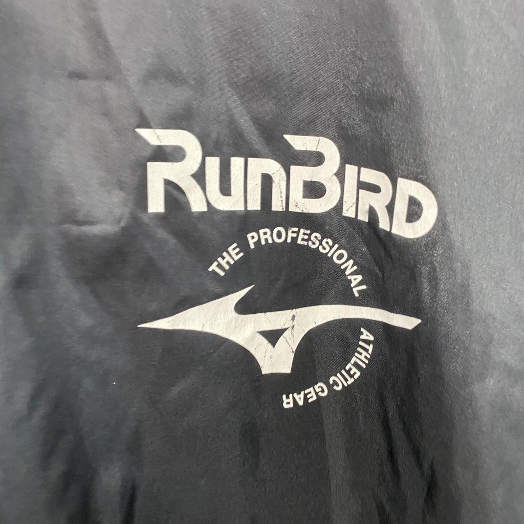 RUNBIRD　MIZUNO　ランバード　ミズノ　ナイロンプルオーバージャケット　黒　ブラック　Mサイズ ウインドブレーカー ナイロンアウター メンズ 古着