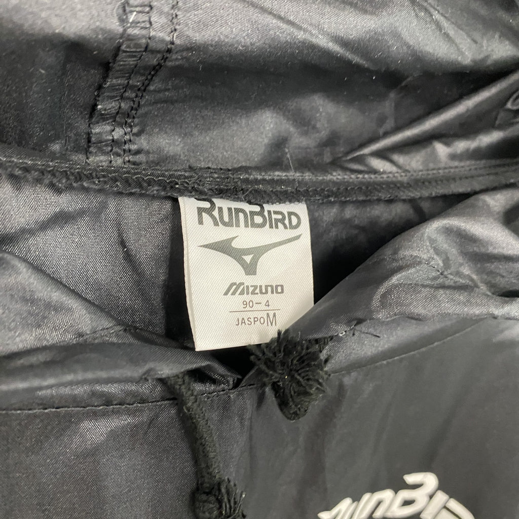 RUNBIRD　MIZUNO　ランバード　ミズノ　ナイロンプルオーバージャケット　黒　ブラック　Mサイズ ウインドブレーカー ナイロンアウター メンズ 古着
