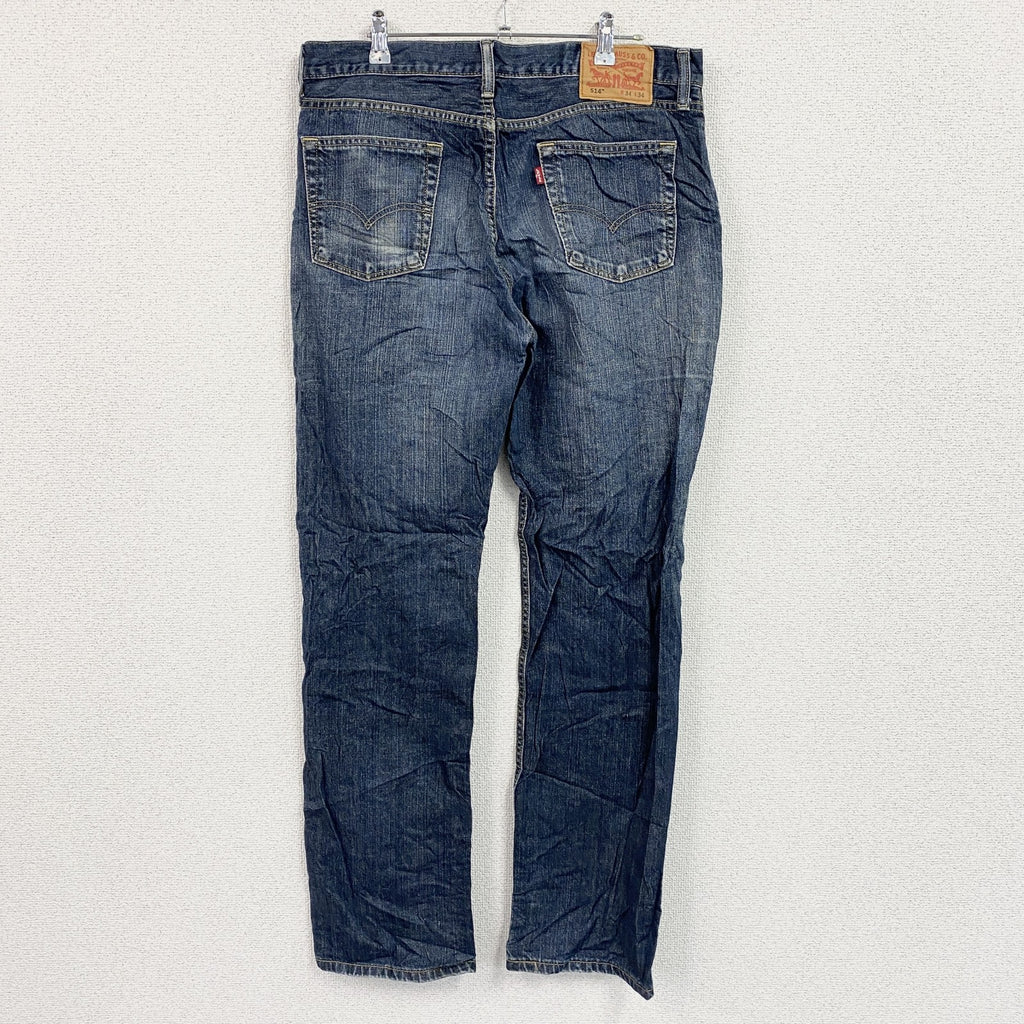 Levi’s　リーバイス　514　デニムパンツ/ジーンズ　ジップフライ　縦落ち　インディゴ　W34サイズ　古着