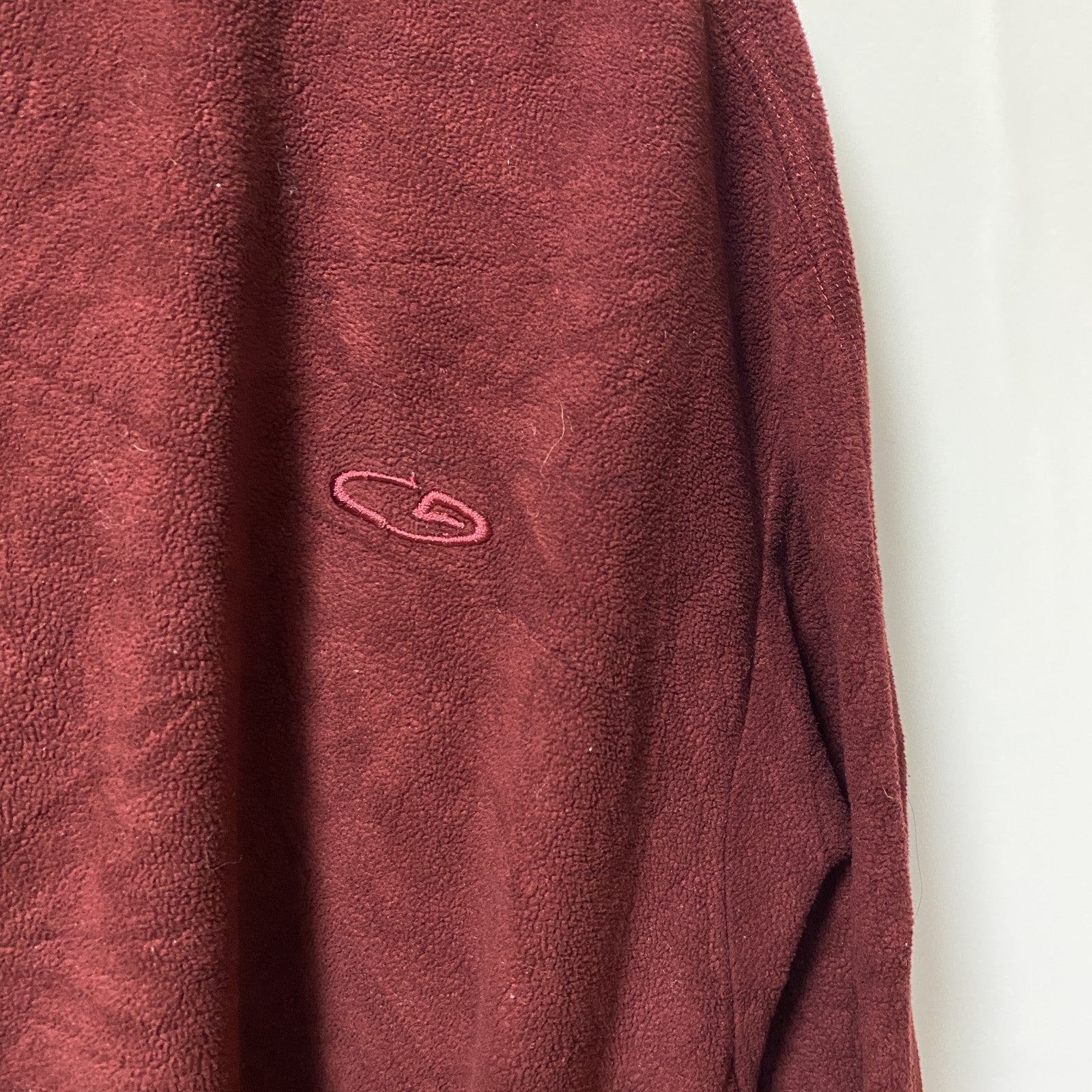 C9 by Champion チャンピオン　長袖ハーフジップフリースジャケット　ボルドー　ロゴ刺繍　XLサイズ　古着