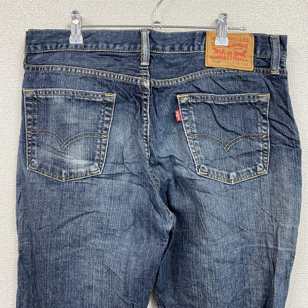 Levi’s　リーバイス　514　デニムパンツ/ジーンズ　ジップフライ　縦落ち　インディゴ　W34サイズ　古着