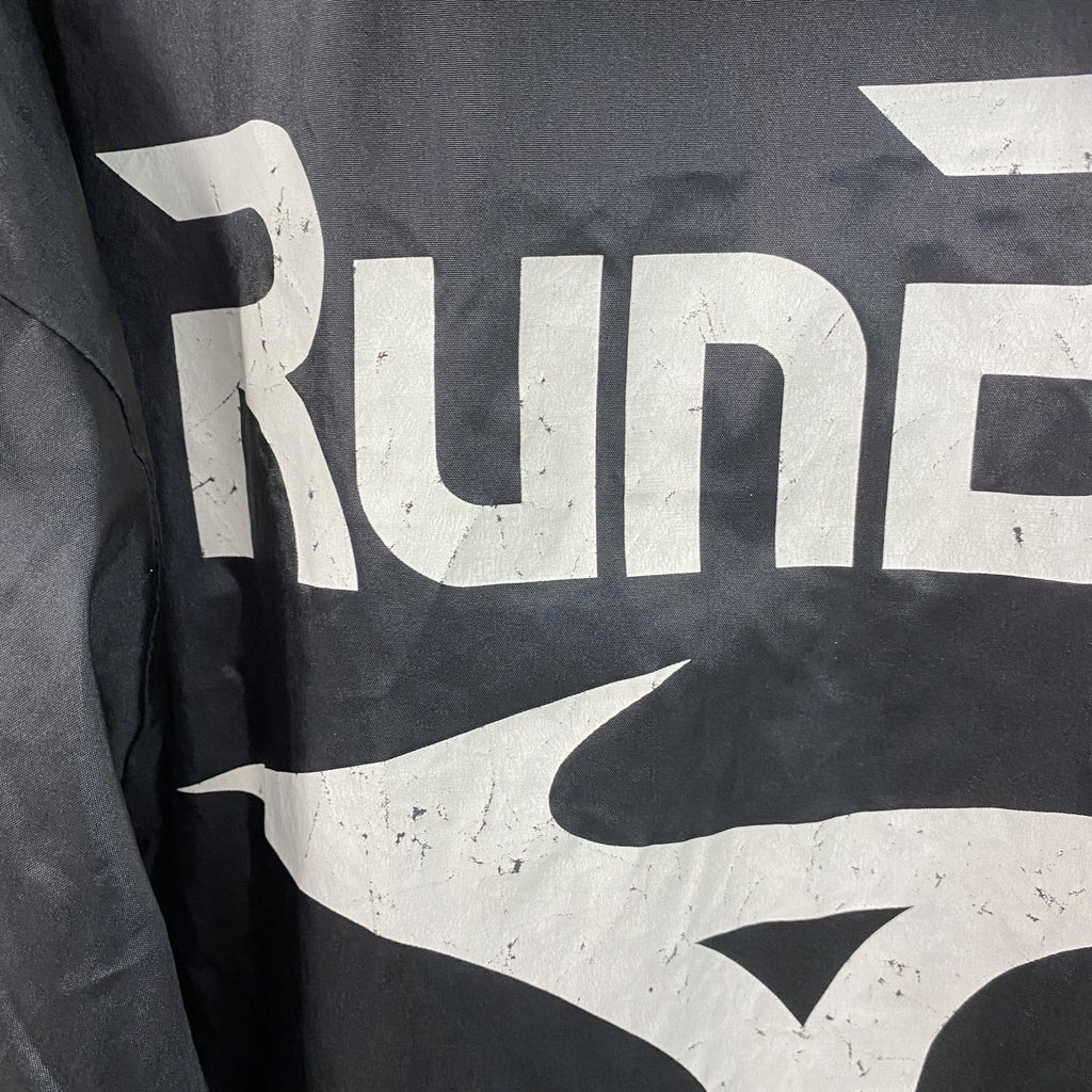 RUNBIRD　MIZUNO　ランバード　ミズノ　ナイロンプルオーバージャケット　黒　ブラック　Mサイズ ウインドブレーカー ナイロンアウター メンズ 古着