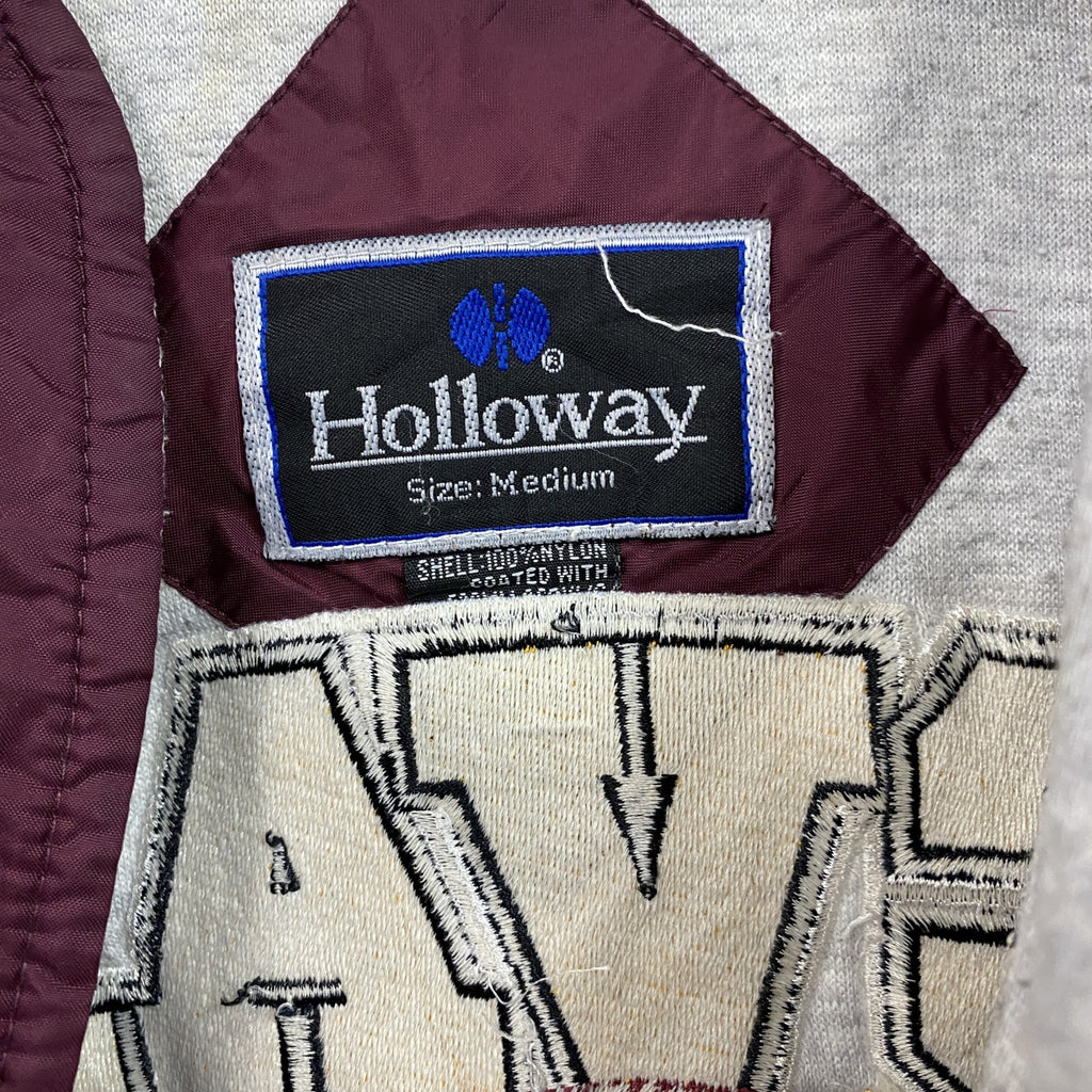 90s　Holloway　ホロウェイ　NFL　Redskins　フルジップナイロンジャケット　ヴィンテージ　ボルドー　Mサイズ　古着