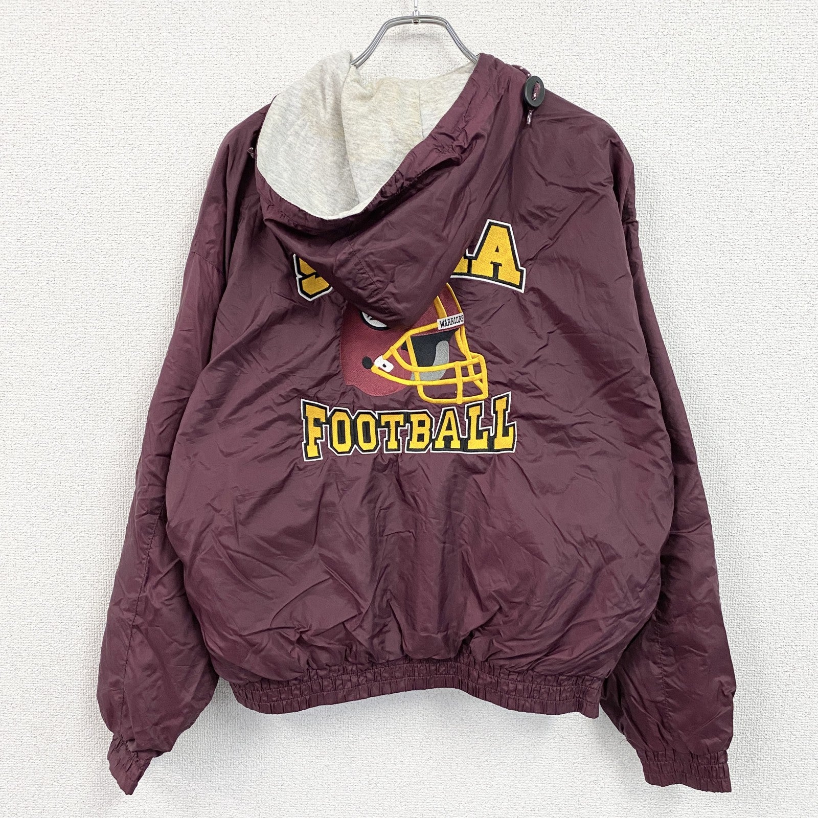 90s　Holloway　ホロウェイ　NFL　Redskins　フルジップナイロンジャケット　ヴィンテージ　ボルドー　Mサイズ　古着