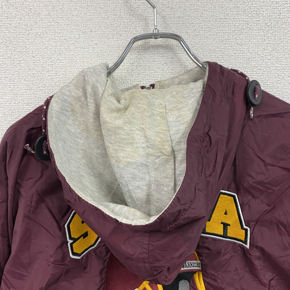 90s　Holloway　ホロウェイ　NFL　Redskins　フルジップナイロンジャケット　ヴィンテージ　ボルドー　Mサイズ　古着