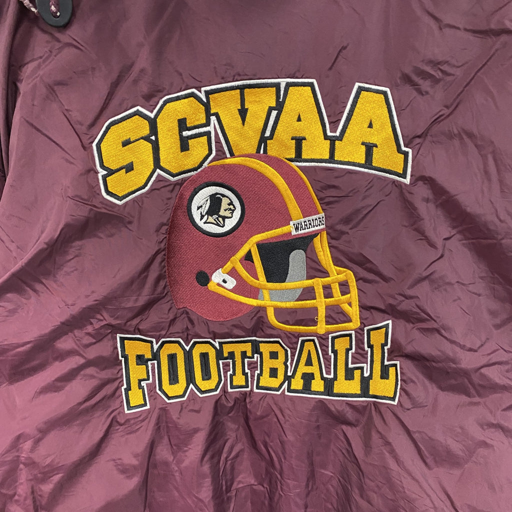 90s　Holloway　ホロウェイ　NFL　Redskins　フルジップナイロンジャケット　ヴィンテージ　ボルドー　Mサイズ　古着