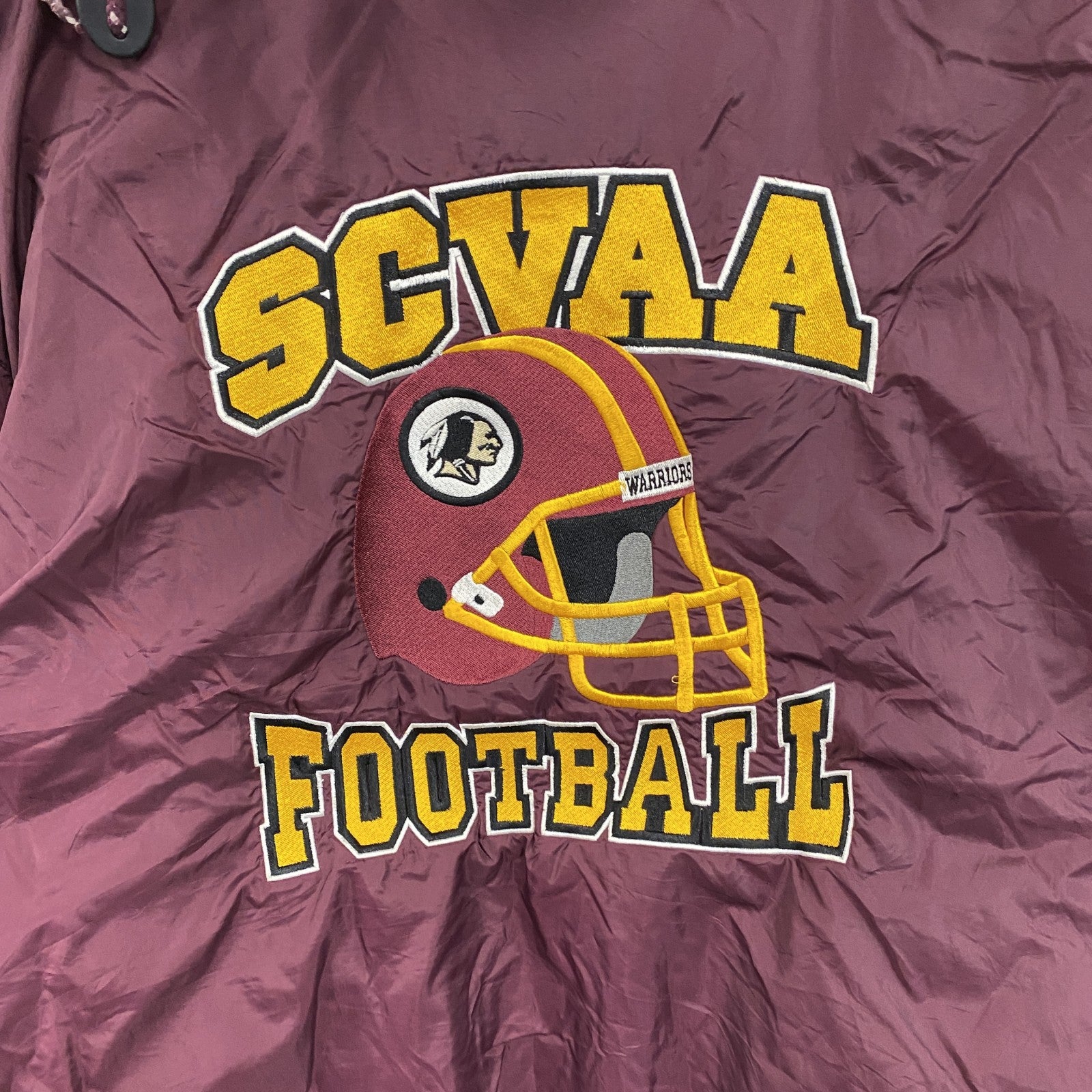 90s　Holloway　ホロウェイ　NFL　Redskins　フルジップナイロンジャケット　ヴィンテージ　ボルドー　Mサイズ　古着