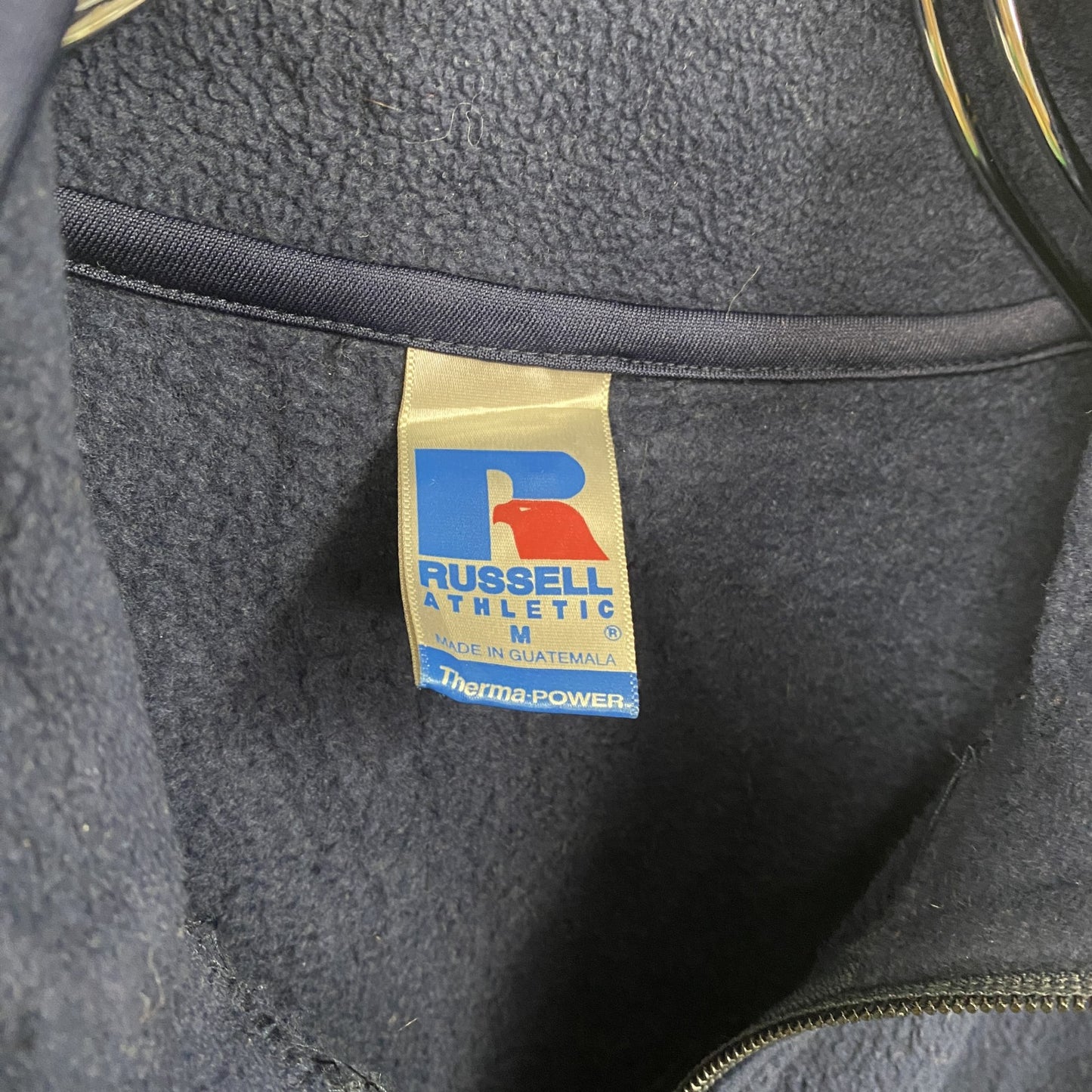 RUSSELL　ラッセル　フルジップフリースジャケット　無地　紺　ネイビー　Mサイズ