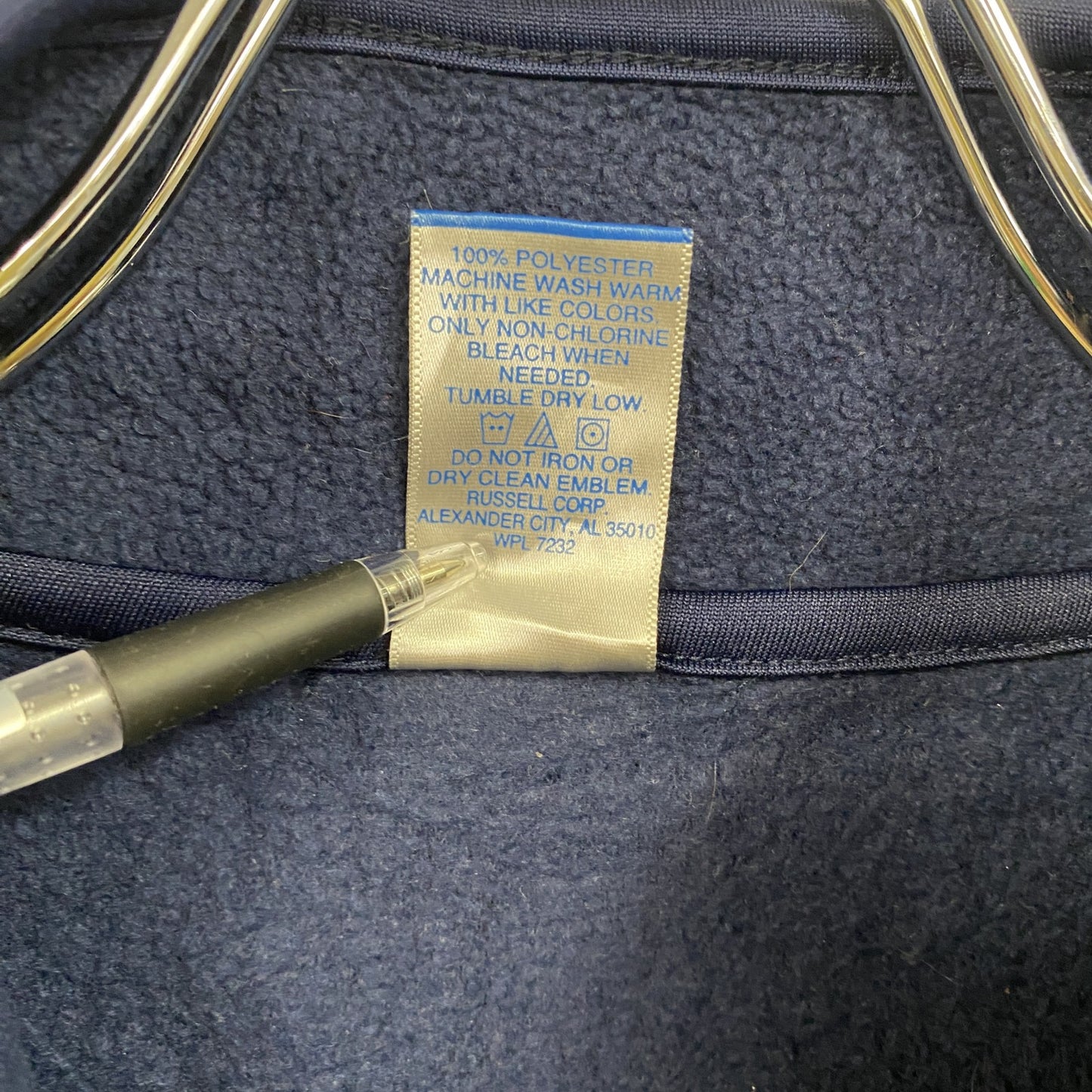 RUSSELL　ラッセル　フルジップフリースジャケット　無地　紺　ネイビー　Mサイズ