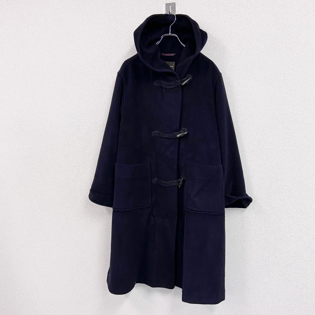 Paul Start　ポールスチュアート　アンゴラダッフルコート　黒　ブラック　9サイズ　古着