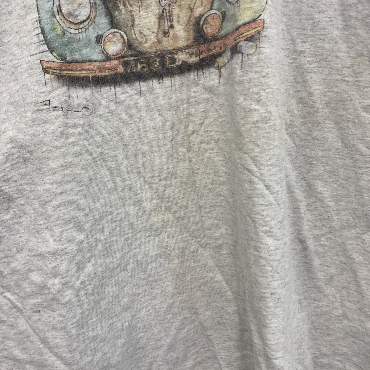 GILDAN　ギルダン　半袖プリントイラストTシャツ　Vintage Tatra T87　灰色　グレー　XLサイズ　古着