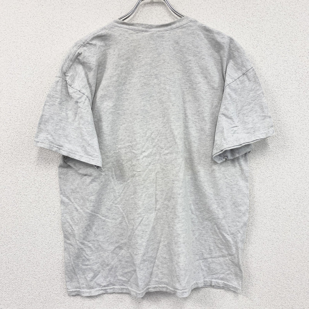 GILDAN　ギルダン　半袖プリントイラストTシャツ　Vintage Tatra T87　灰色　グレー　XLサイズ　古着
