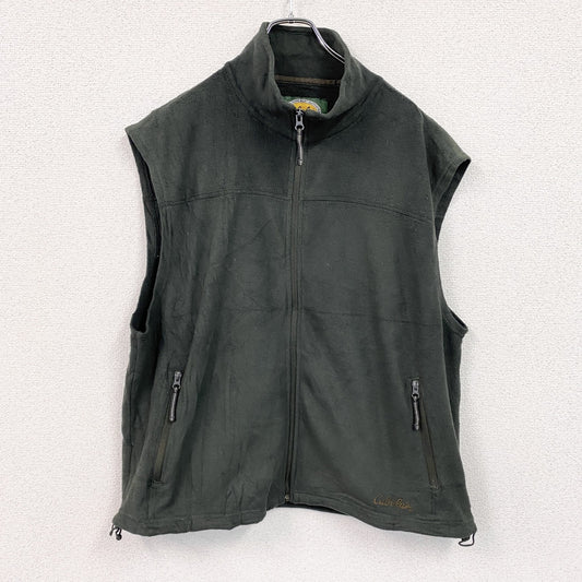 Cabela’ｓ　カベラス　フリースベスト/ボアベスト　刺ロゴ　無地　緑　グリーン　XLサイズ