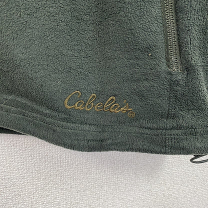 Cabela’ｓ　カベラス　フリースベスト/ボアベスト　刺ロゴ　無地　緑　グリーン　XLサイズ