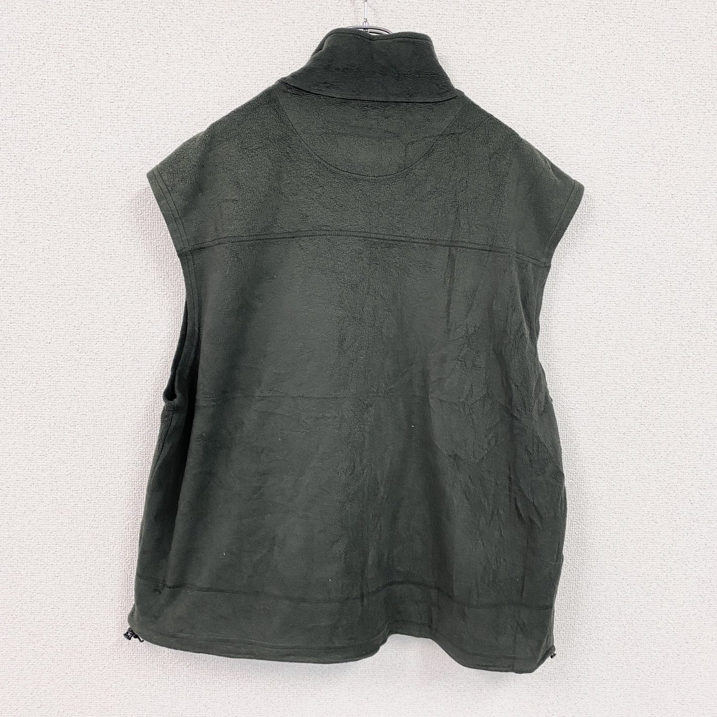 Cabela’ｓ　カベラス　フリースベスト/ボアベスト　刺ロゴ　無地　緑　グリーン　XLサイズ