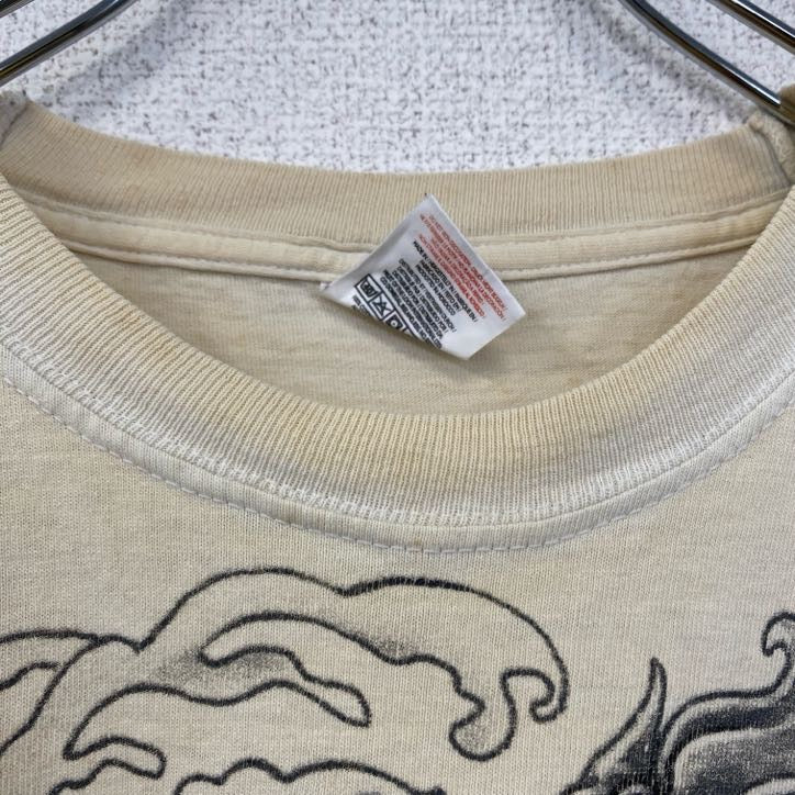 フルーツオブザルーム　半袖両面ビッグプリントTシャツ　ドラゴン　龍　武者　和柄　ヴィンテージ　Lサイズ　古着