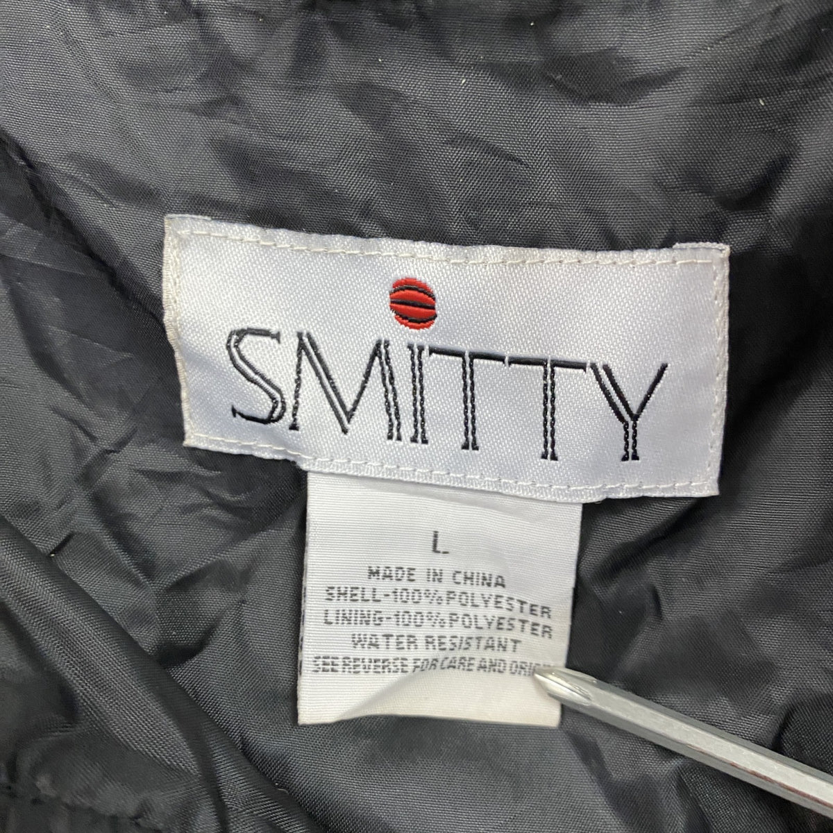 SMITTY　スミッティ　ハーフジッププルオーバージャケット　刺繍ロゴ　黒　ブラック　Lサイズ　古着