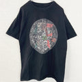 Hanes　ヘインズ　半袖プリントTシャツ　レトロデザイン　クルーネック　黒　ブラック　Mサイズ　古着