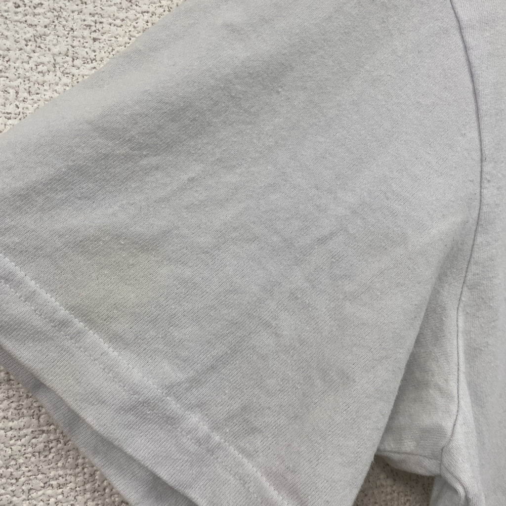 Patagonia　パタゴニア　半袖プリントTシャツ　デカロゴ　ロゴプリント　両面プリント　水色　ライトブルー　Mサイズ　古着