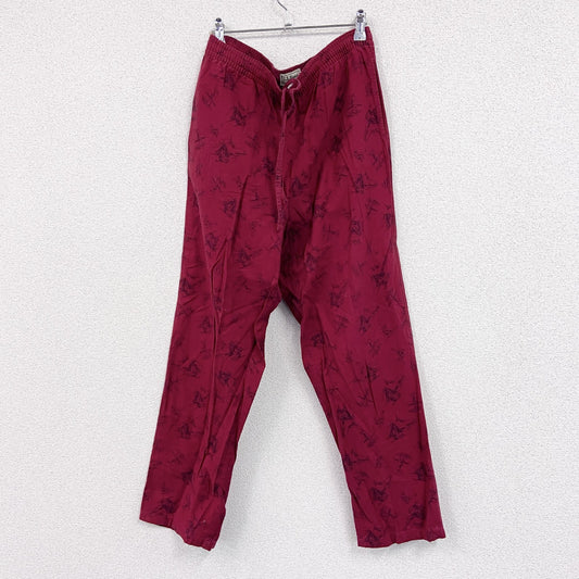 90s～　L.L.Bean　エルエルビーン　ネルパンツ　イージーパンツ　ヴィンテージ　赤　レッド　Sサイズ