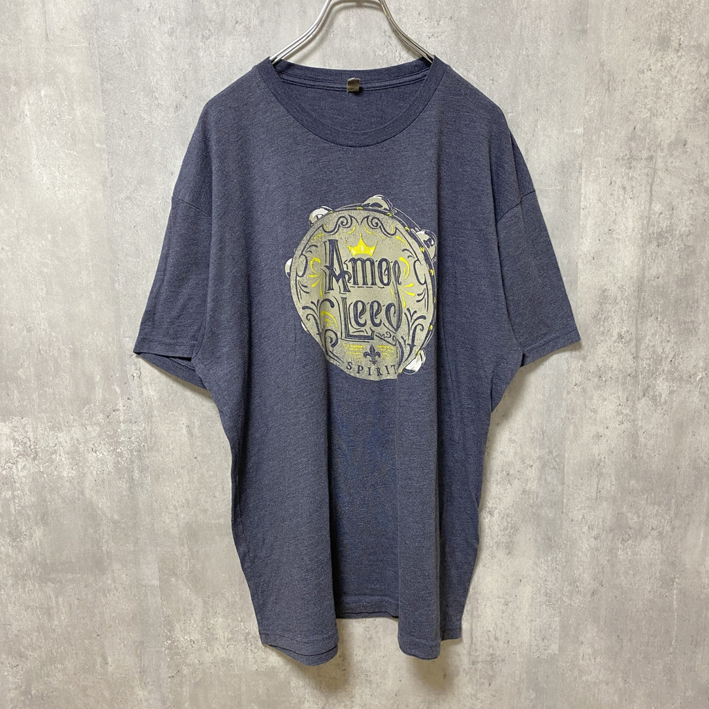 amos lee　半袖クルーネックロゴプリントシャツ　バックプリント　ツアーT　グレー　灰色　ヴィンテージ　Lサイズ　古着