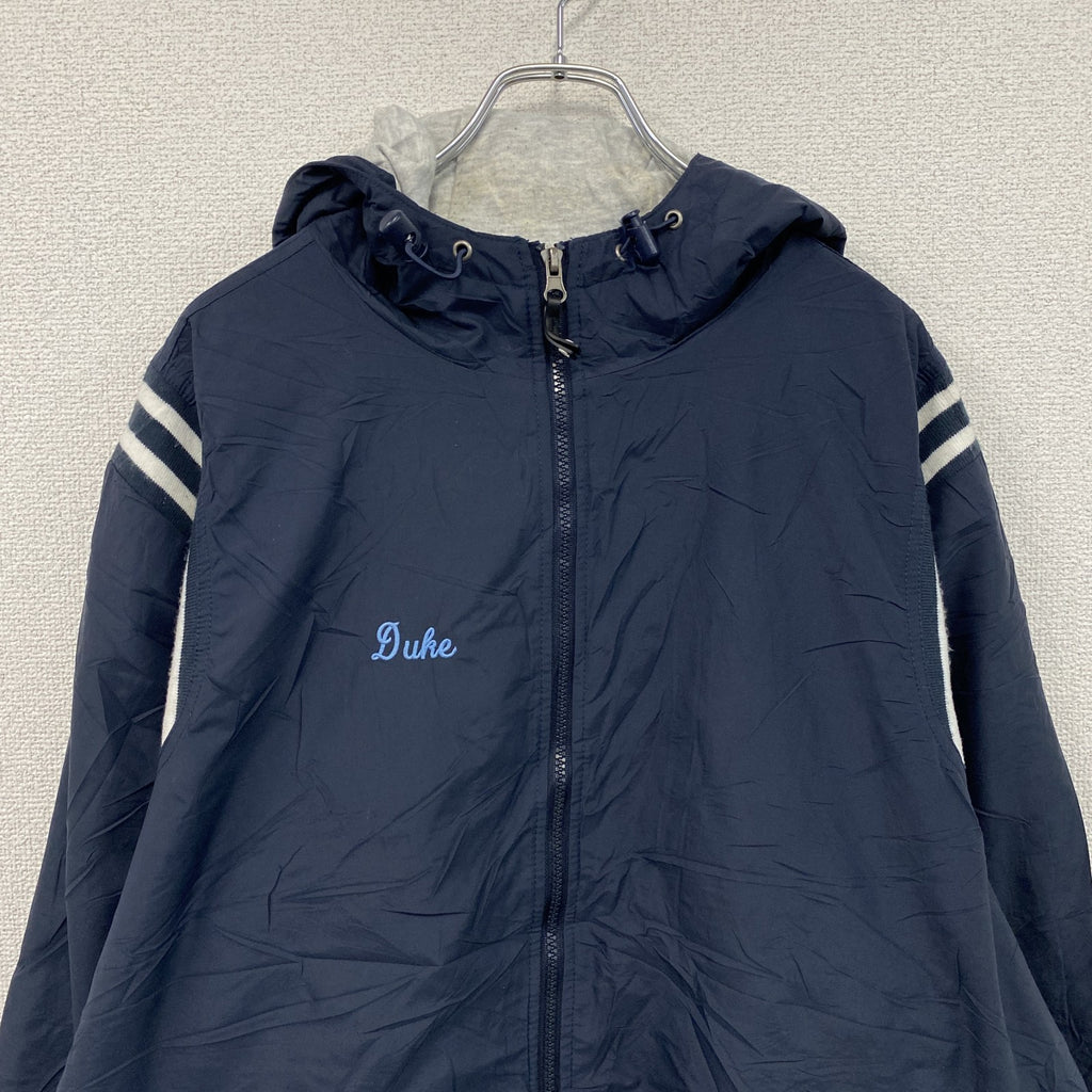 90s～　Holloway　RAIDERS　フルジップナイロンジャケット　フード付　ヴィンテージ　紺　ネイビー　XLサイズ　古着
