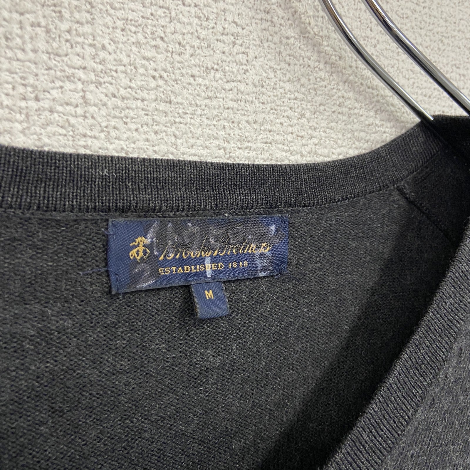 BROOKS BROTHER　ブルックスブラザーズ　ニットセーター　ダークグレー　Mサイズ　古着