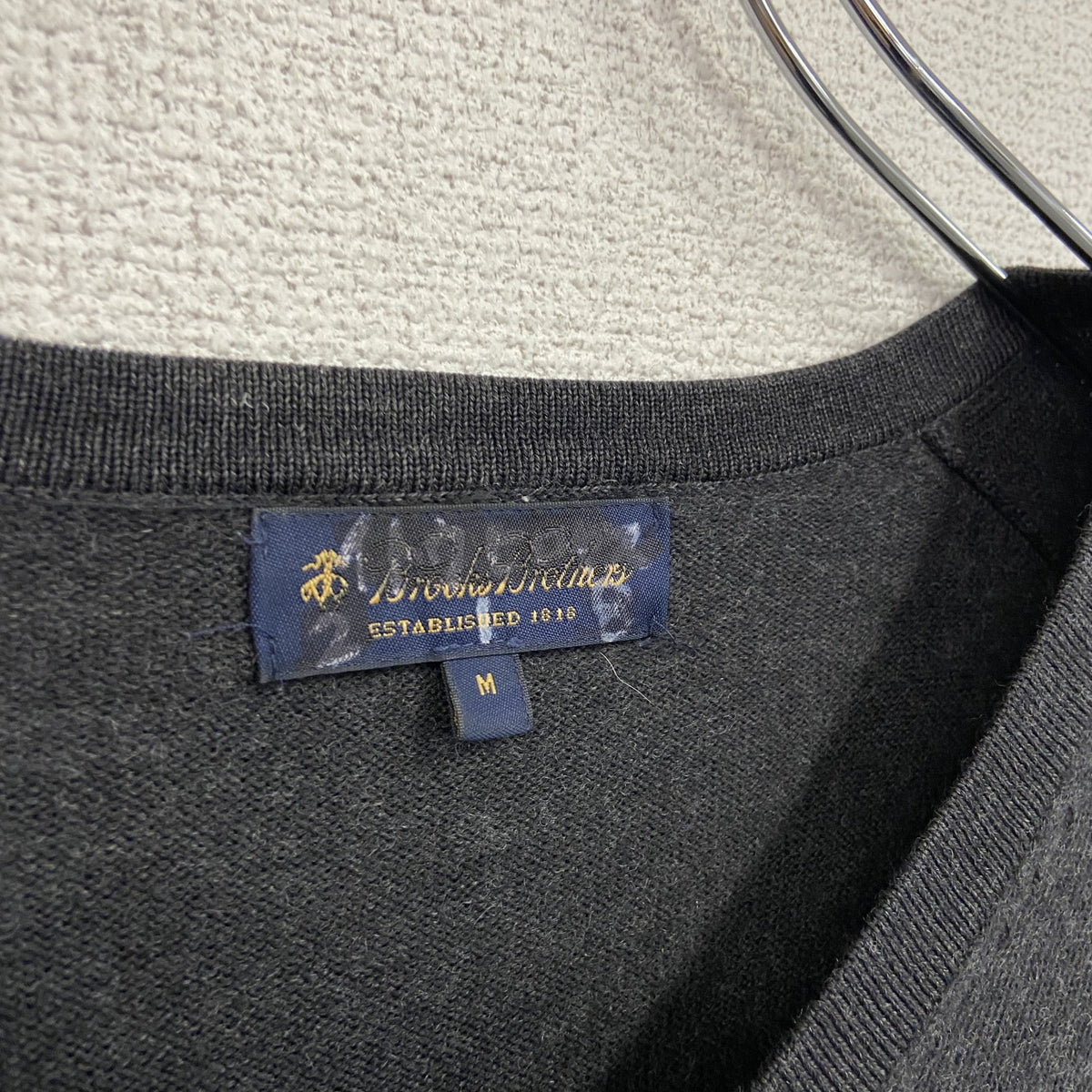 BROOKS BROTHER　ブルックスブラザーズ　ニットセーター　ダークグレー　Mサイズ メンズ 古着