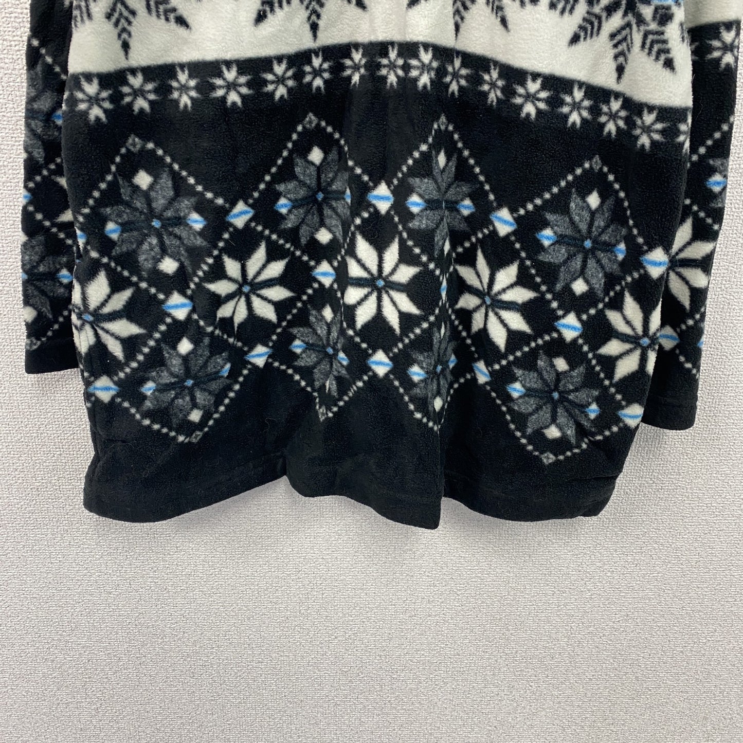 JENNIFER MOORE　フルジップフリースジャケット　マルチカラー　ブルー　ホワイト　ブラック　Lサイズ