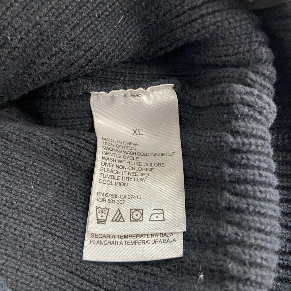 NAUTICA　ノーティカ　コットンニットセーター　紺　ネイビー　XLサイズ　古着