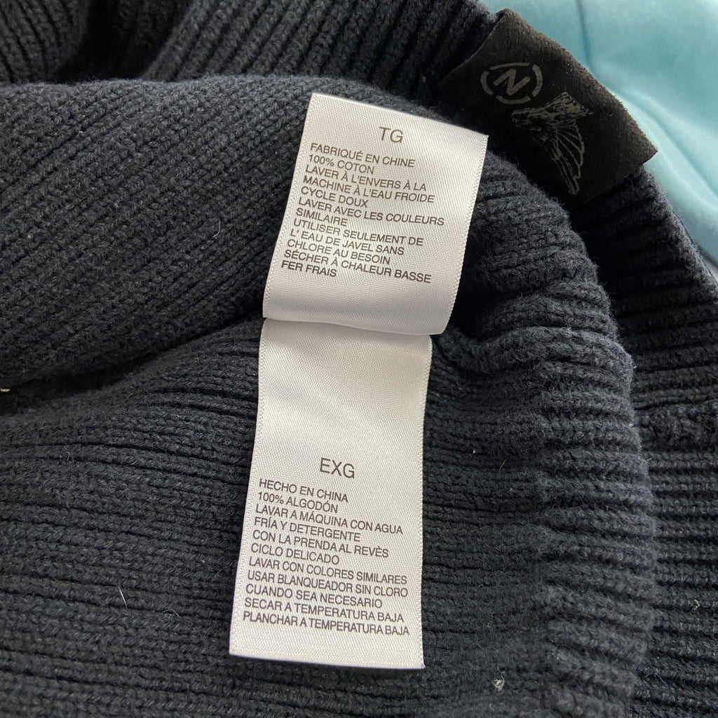 NAUTICA　ノーティカ　コットンニットセーター　紺　ネイビー　XLサイズ　古着