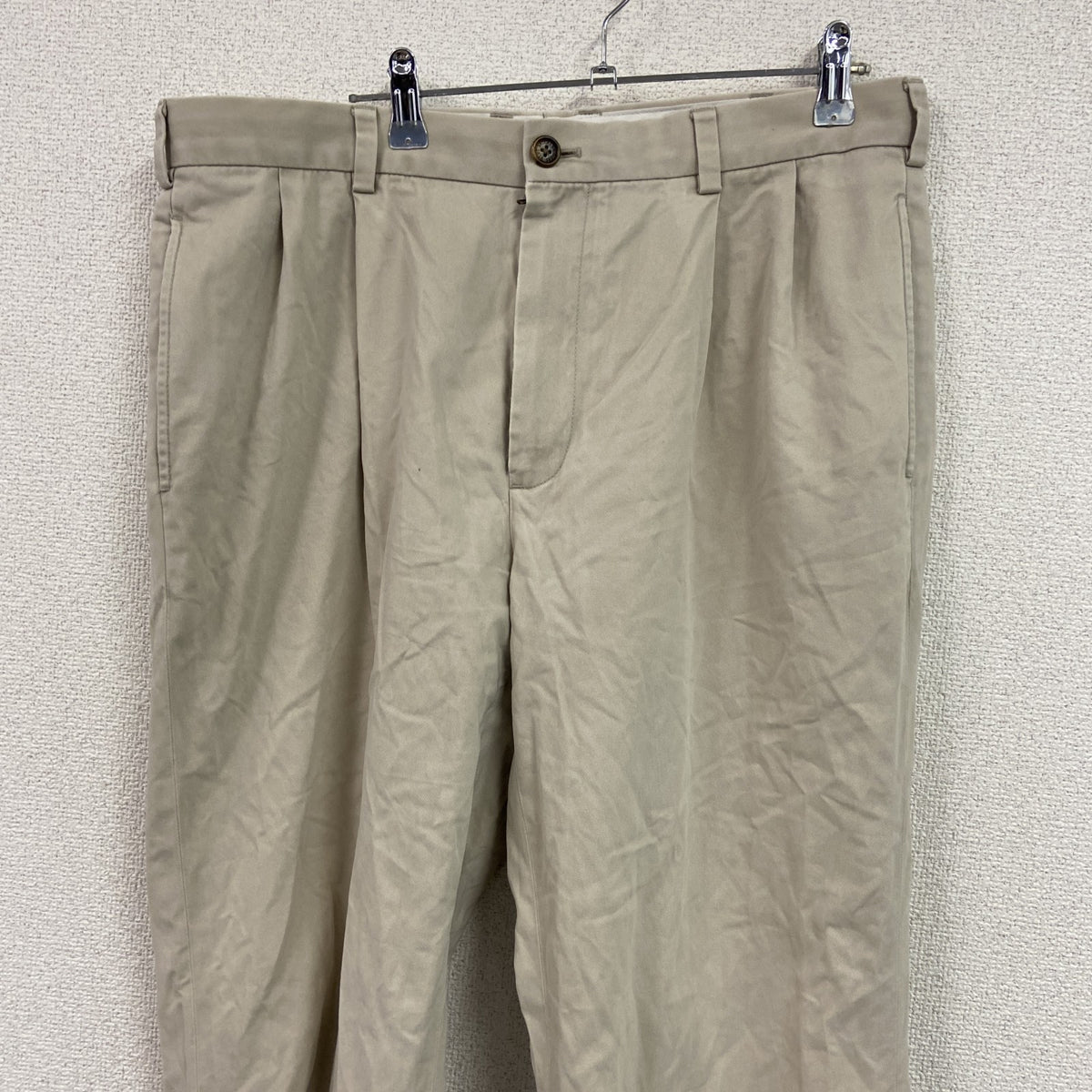 Brooks Brothers　ブルックスブラザーズ　チノパンツ　ジップフライ　ベージュ　W36サイズ メンズ コットン 古着