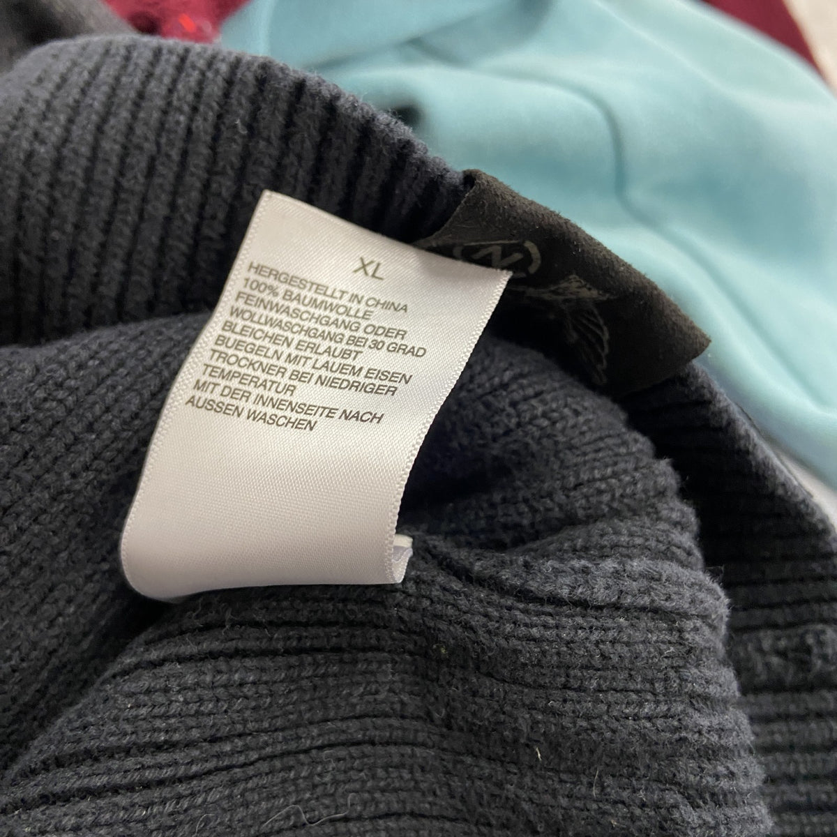 NAUTICA　ノーティカ　コットンニットセーター　紺　ネイビー　XLサイズ　古着