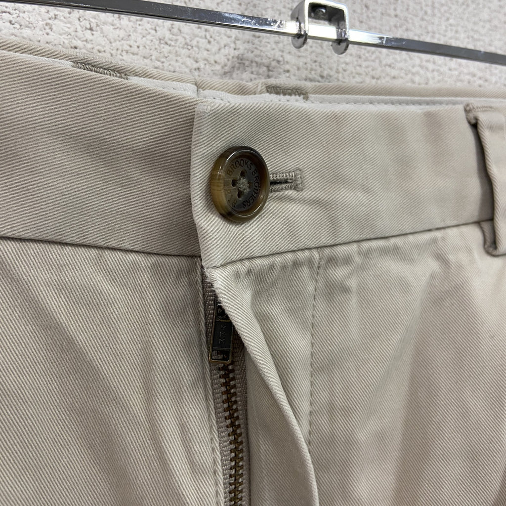 Brooks Brothers　ブルックスブラザーズ　チノパンツ　ジップフライ　ベージュ　W36サイズ メンズ コットン 古着