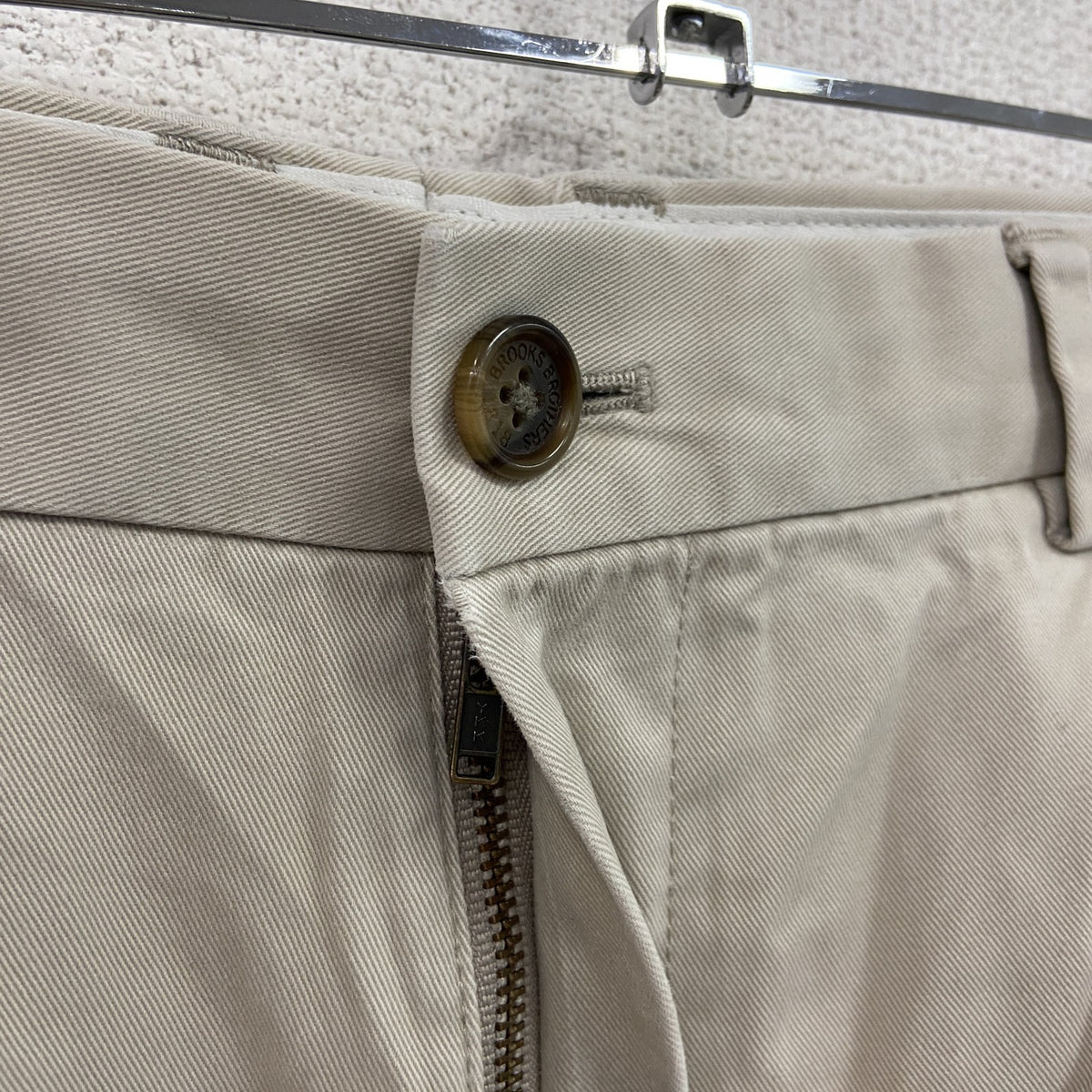 Brooks Brothers　ブルックスブラザーズ　チノパンツ　ジップフライ　ベージュ　W36サイズ メンズ コットン 古着